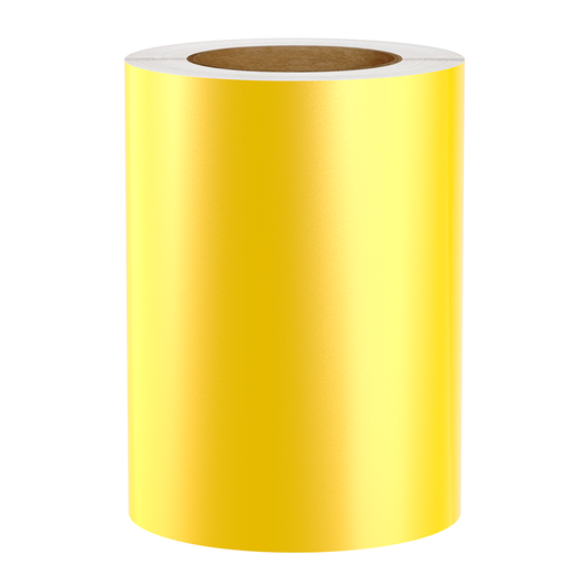 Reflective Vinyl Label Tape For Zebra Printers, Yellow, 7.00" x 150' (Sold as 2-Pack of 75' Rolls)